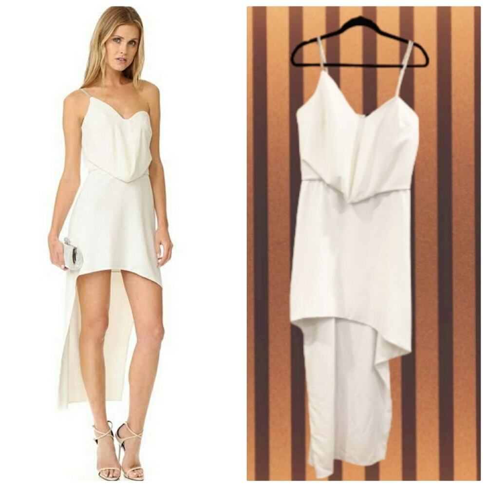 Halston Heritage One Shoulder Draped Dress